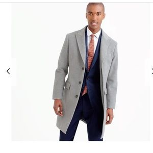J Crew Men's Ludlow Peak-Lapel Top coat Italian Wool-Cashmere - Only worn once